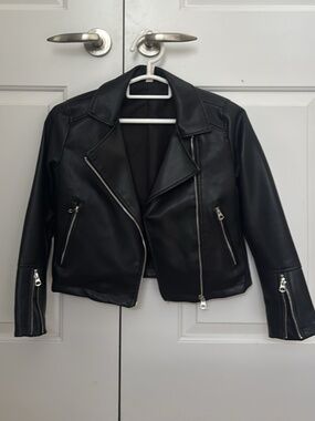 Girls faux leather jacket size 12